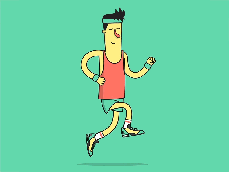 Running cycle 2d animation animated gif character animation hipster nike run runner running running cycle vector flat walk walking cycle