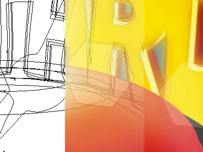 Vector 3D 3d illustration lettering logo vector