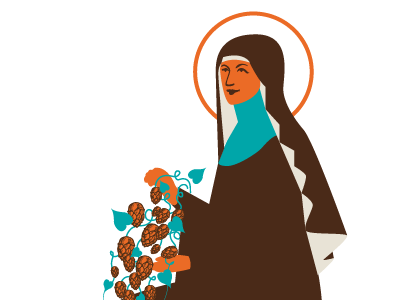 Hildegard Von Bingen beer hildegard hops illustration mestre cervejeiro nun saint vector