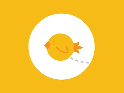 Yellow Bird bird flat minimal vector yellow