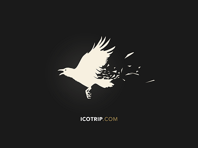 Icotrip.com - crow. animal bird broke brown crow flat ico icon icotrip minimal nature wild