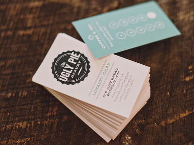 Loyalty Cards bakery brand aid branding cafe logo ugly pie vintage