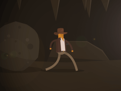 Indiana Jones Boulder Run after effects character indiana jones walk cycle