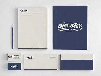 Big Sky Aviation stationery aviation business card envelope letterhead ryan briceno stationery