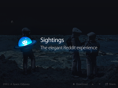 Sightings alien app app icon dark desktop mac reddit sightings ui