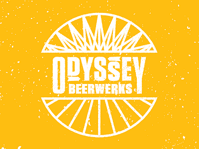 Beer beer brewery circle funky identity land logo o odyssey sky taproom