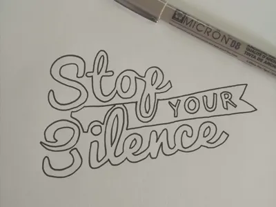 Stop your Silence branding handlettering stopyoursilence typography