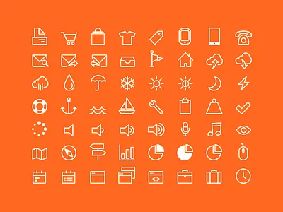 Icons font freebie icon works icons orange