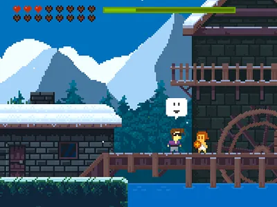 Town Wind Mill 8 bit elliot quest game indie nes ouya retro videogame zelda zelda 2