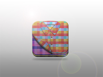 Worldrobe Icon app clothes icon ios iphone mobile photoshop shirt skeuomorphism