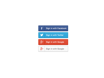 Social Login color design dribbble email facebook google login social startup twitter