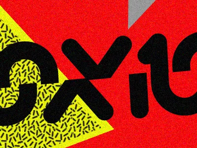 Cropped 10x10 bright experimental future grain red sprinkles swiss typography