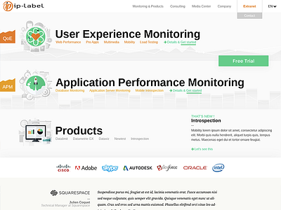 UX/App Monitoring homepage it performance ux web web design