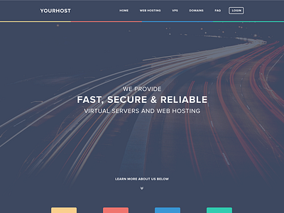 Colourful Host colourful flat hosting minimal web web host
