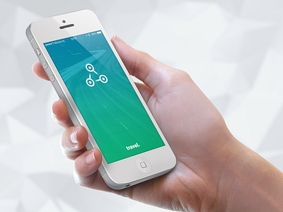 Travel 2.0 app blue green ios7 launch route transit travel wallpaper white