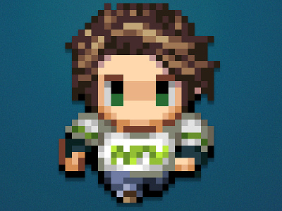 Digit Blast - Pixel Crew! Billy 2d 32x32 animated brand charicature design game character pixels wallpaper