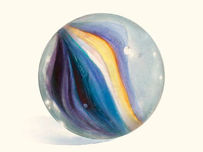 Watercolor glass marble art print - Batman fan art batman canica eighties eye cat glass marble marvel photoshop toys vintage watercolor