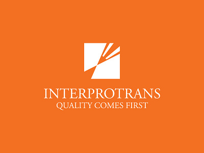 Logo Interprotrans brand branding creative identity logo logotype mark monogram orange square symbol translate