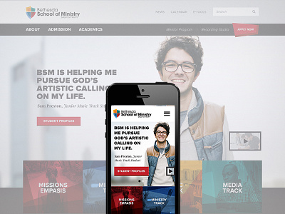 BSOM Website Design collier design desktop homepage mobile responsive ui ux vinson website