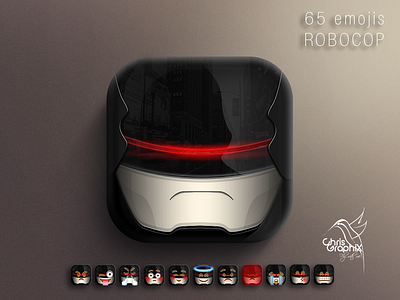 Robocop emojis apple emoticon emoticons icon icons iphone photoshop robocop