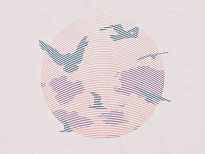 Circle Illustration birds circle illustration sky