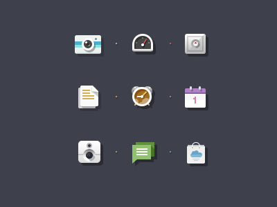 Flatland 32 32px flat icons