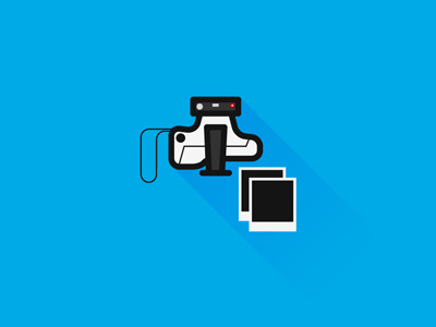 Polaroid Swinger | Wardrobe(?) camera flat flatdesign flaticon icon iconic landcamera oldschool photography polaroid vector vintage