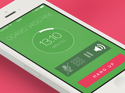 Dial4Me - Active Call Screen call callback calling design dial dial4me ios iphone mobile phone ui voip