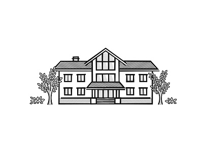 Hotel hotel house illustration logo mark