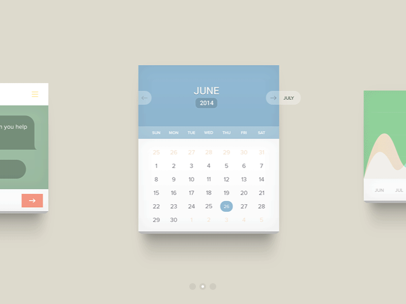 UI Stuff [WIP] calendar chart clean color colorful flat kit light messenger simple ui ux