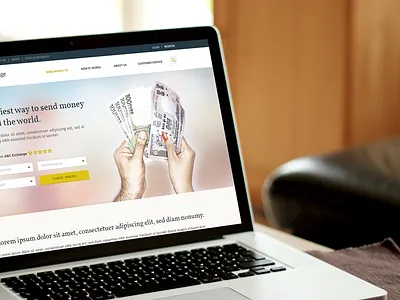 Mockup banner mac book minimal mockup money presentation web yellow