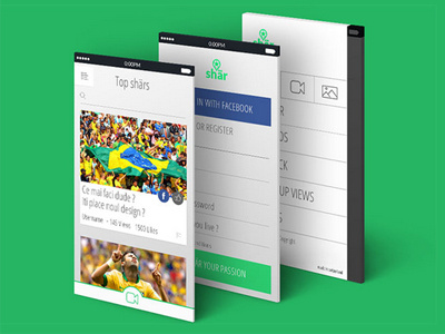 Shär application android app application interface ios iphone tbnt world cup