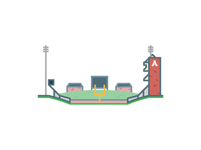 The Rock appalachian state university field football stadium illustration jumbotron kid brewer stadium mountaineers simple stadium the rock