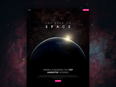 Space landing page landing page planet space splash virool web website