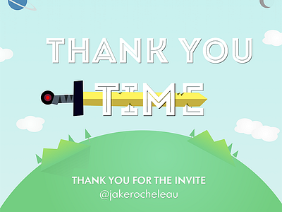 Dribbble Thank You Time debut thank