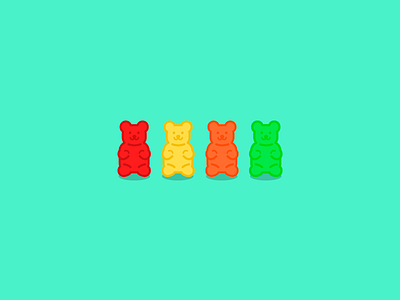 Gummy Bear bear candy gummy illustration panditas vector