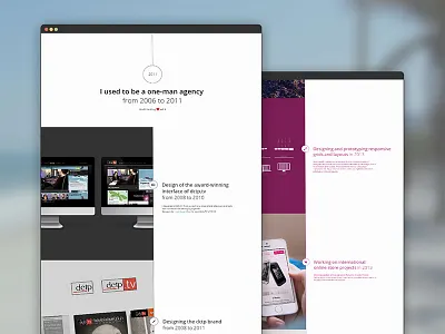 Shot #1622305 design effect header portfolio project responsive résumé scroll sticky website