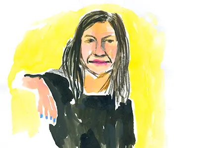 Brunette illustration portrait