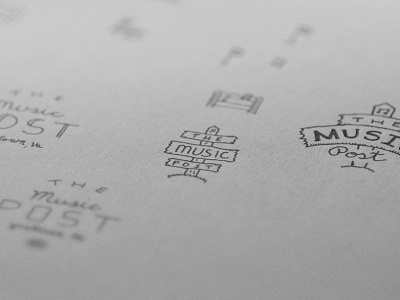 The Music Post: Sketches branding illustration logo music