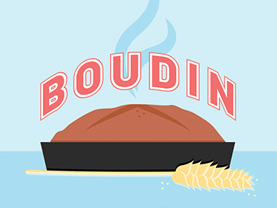 Boudin Sourdough blue design illustration linkedin san francisco sf type