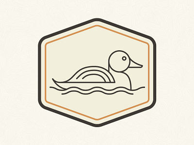 Duck, Duck... Duck badge duck geometric hunting icon illustration