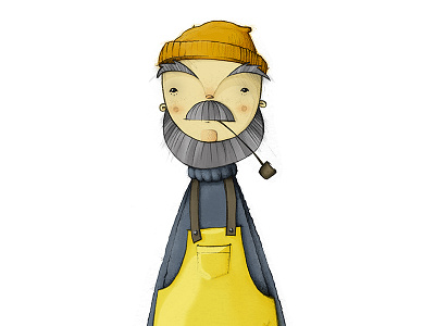 Character - Fisherman character drawing hand drawing illustration