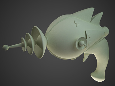 Ray Gun - Wip 03 3d blender cad cartoon gun laser modeling ray wip