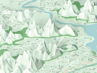 Map 3d c4d cinema4d landscape map model mountain