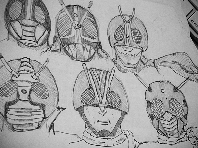 Showa Riders doodle doodles sketch