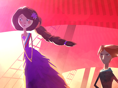 Girl animation character girl scarlet sails tale