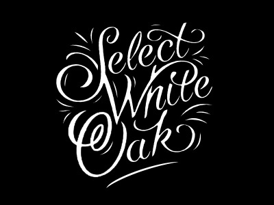 Oak cursive lettering typography