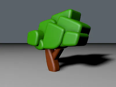 Tree 3d colors design modeling nature reflection rendering tree