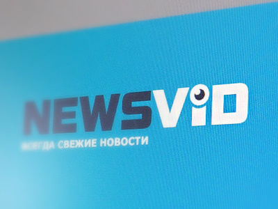 NewsVID blue camera eye logo logotype news web
