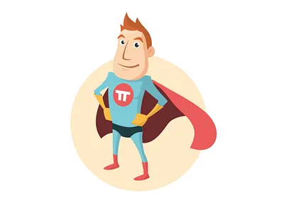 Superhero mascot cape cartoon friendly ginger gloves mascot retro superhero